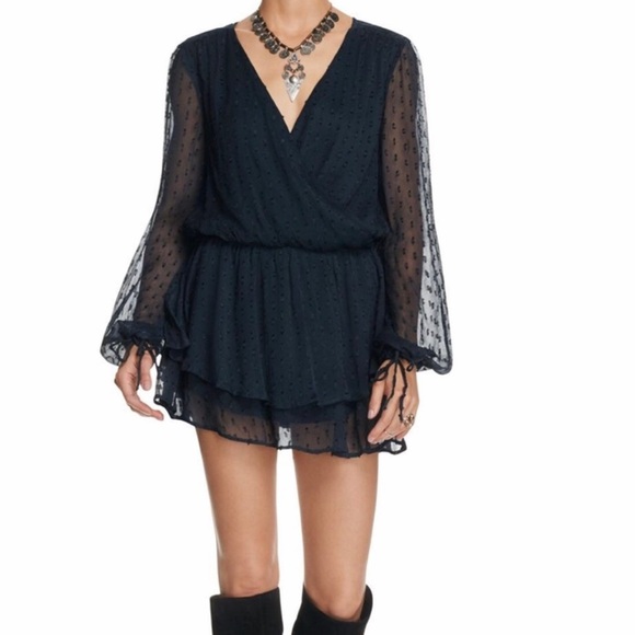 Free People Dresses & Skirts - Free People Daliah sheer dot print mini dress